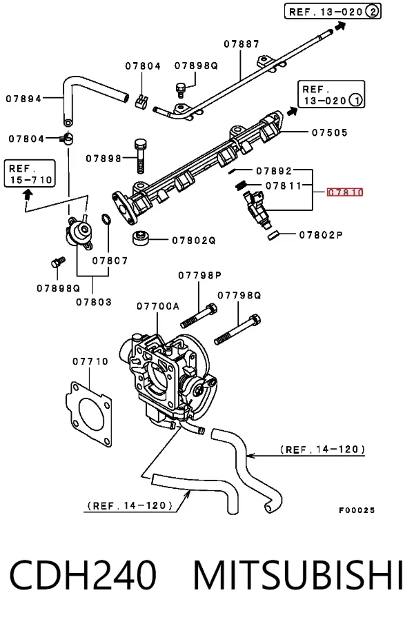 Wtryskiwacz paliwa CDH240 Mitsubishi