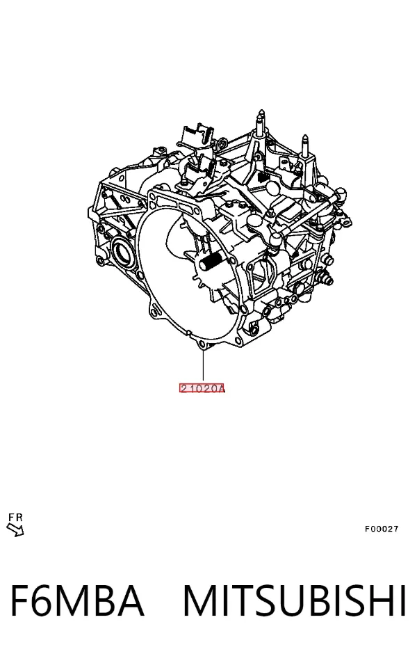 Mechaniczna skrzynia biegów w komplecie F6MBA Mitsubishi