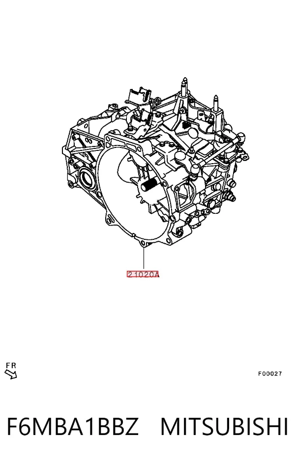 Mechaniczna skrzynia biegów w komplecie F6MBA1BBZ Mitsubishi