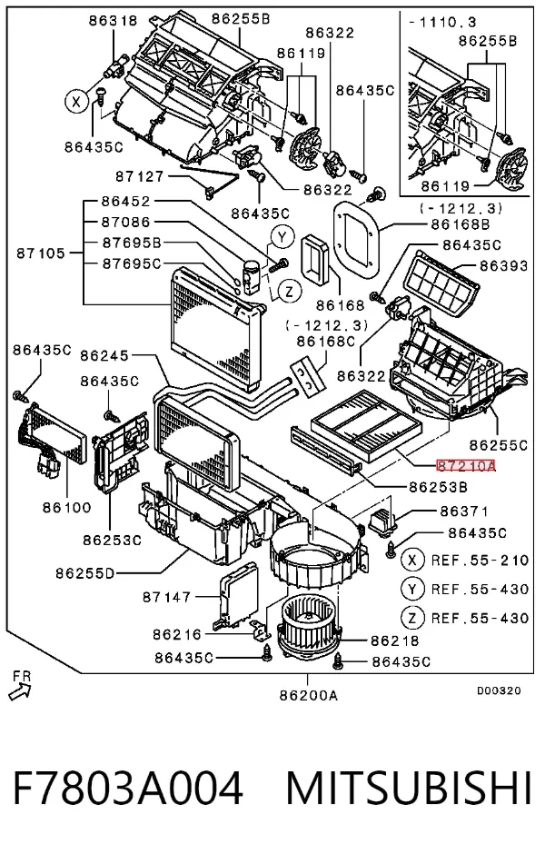 Filtr kabiny F7803A004 Mitsubishi