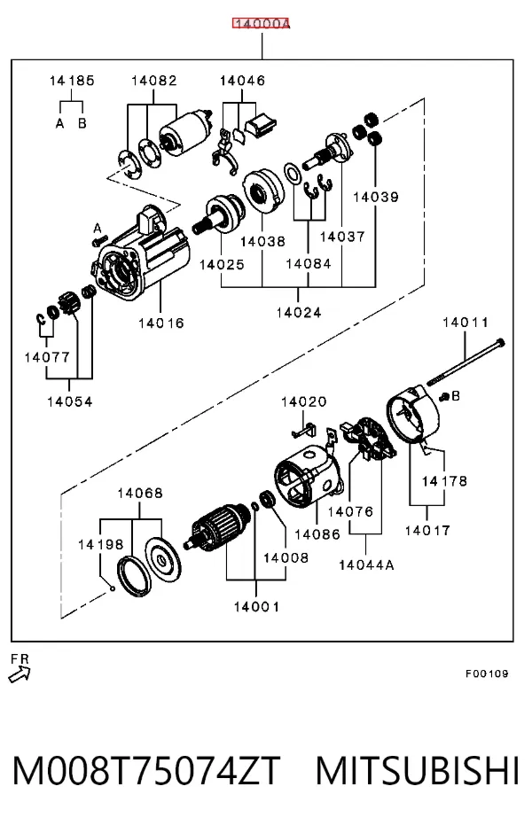 Rozrusznik M008T75074ZT Mitsubishi