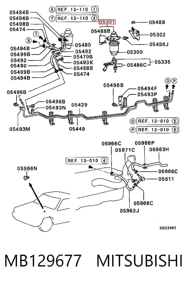 Filtr paliwa MB129677 Mitsubishi