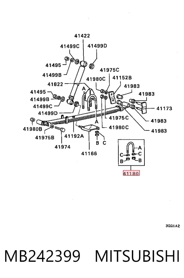 Strzemię resoru MB242399 Mitsubishi