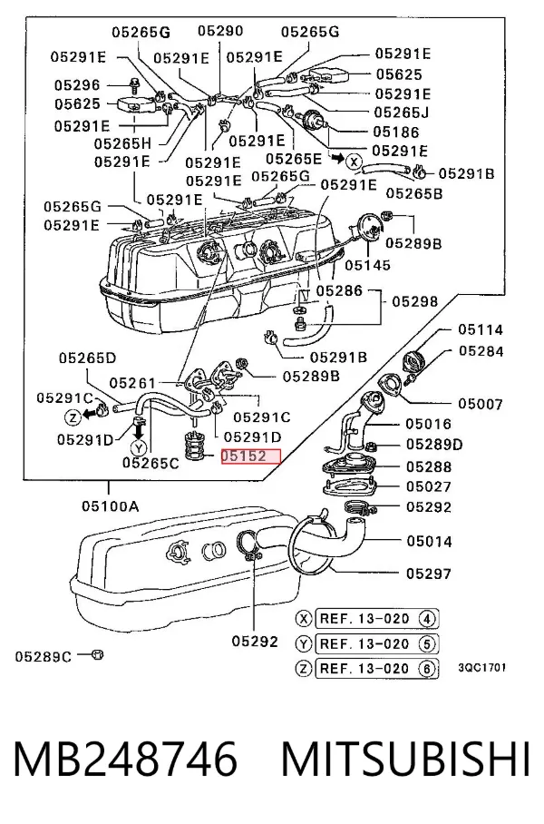 Filtr paliwa MB248746 Mitsubishi