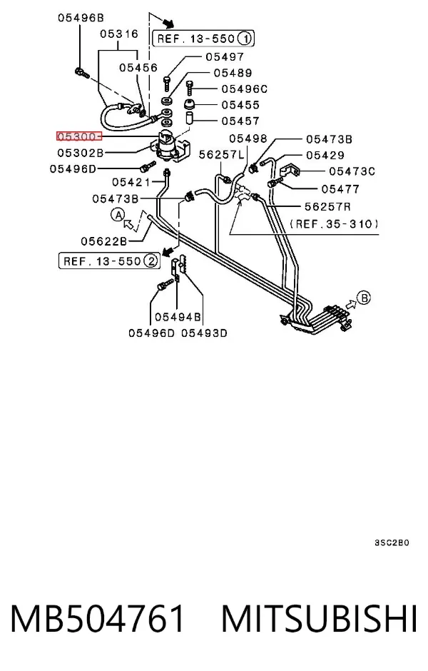 Filtr paliwa MB504761 Mitsubishi