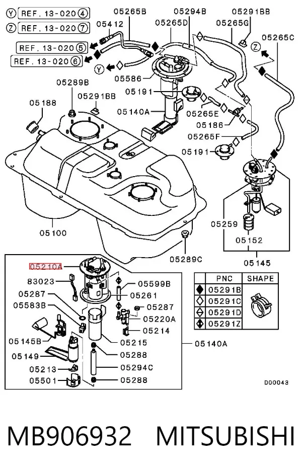 Filtr paliwa MB906932 Mitsubishi