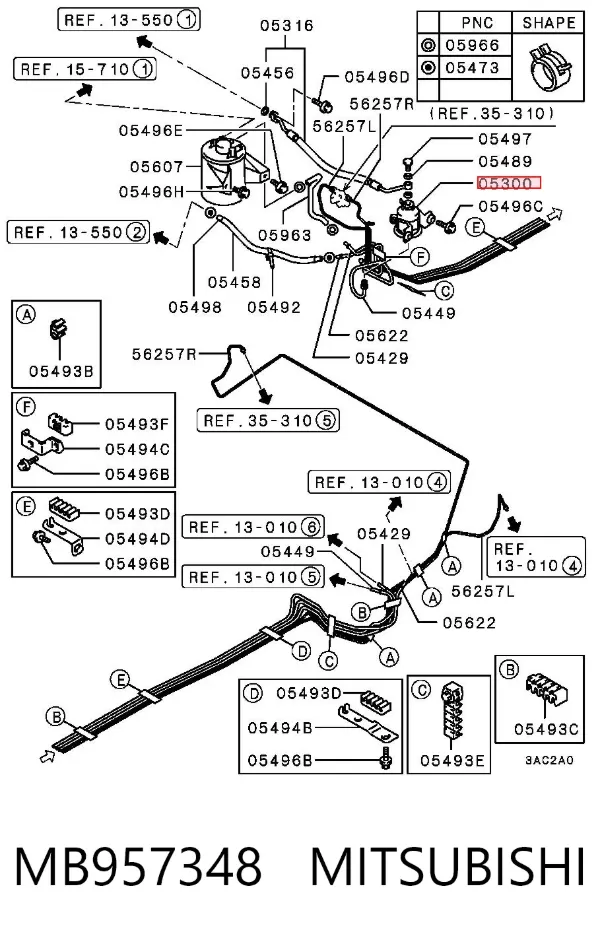 Filtr paliwa MB957348 Mitsubishi