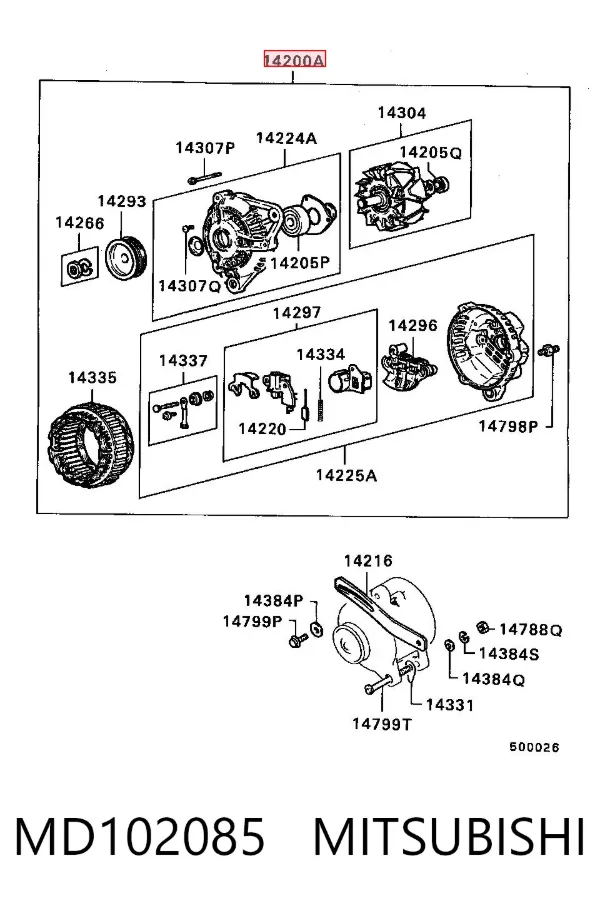 Alternator MD102085 Mitsubishi