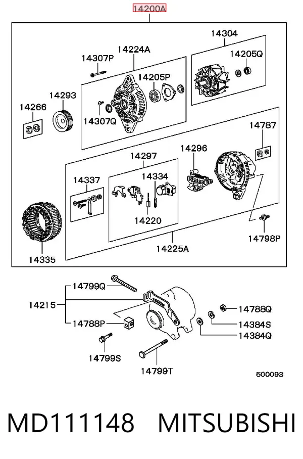 Alternator MD111148 Mitsubishi