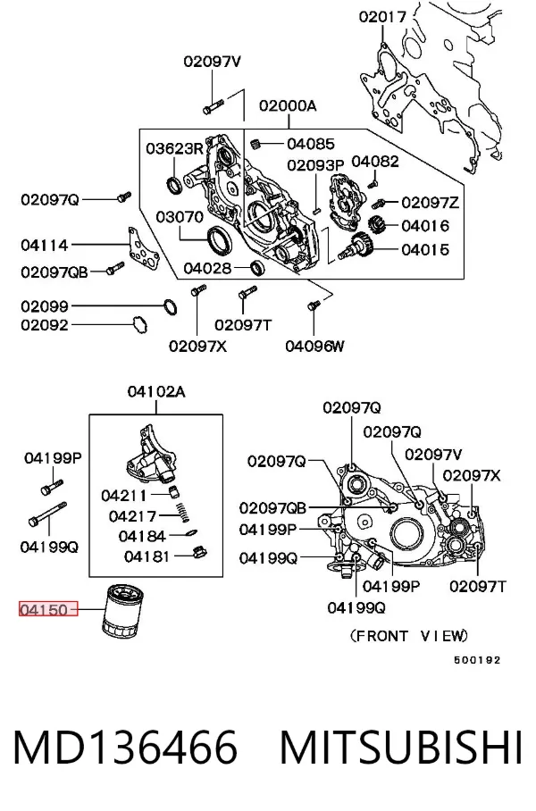 Filtr oleju MD136466 Mitsubishi