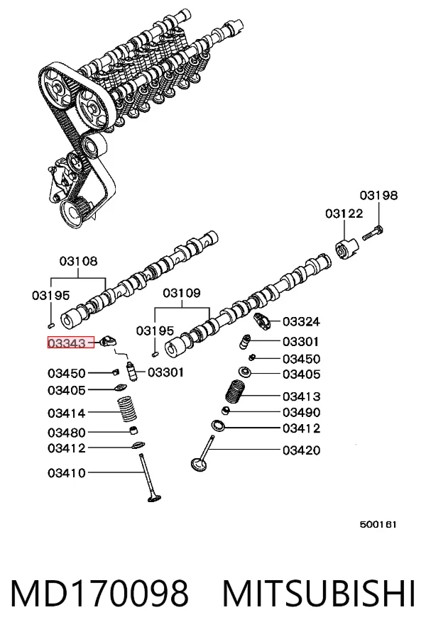 Dźwigienka zaworowa MD170098 Mitsubishi
