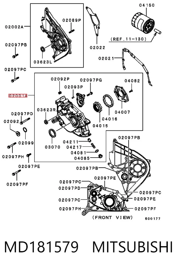 Pompa oleju MD181579 Mitsubishi