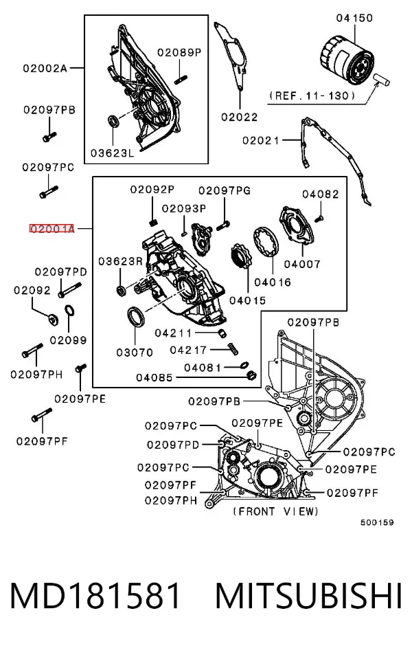 Pompa oleju MD181581 Mitsubishi