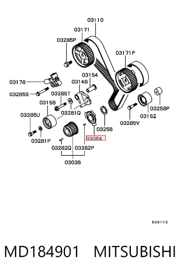 Podkładka wału korbowego MD184901 Mitsubishi