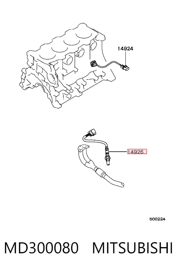 Sonda lambda, czujnik tlenu MD300080 Mitsubishi