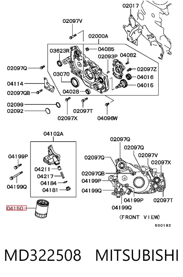 Filtr oleju MD322508 Mitsubishi