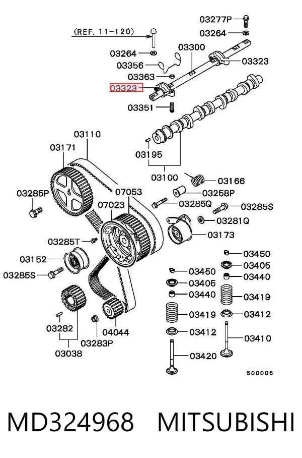 Dźwigienka zaworowa MD324968 Mitsubishi
