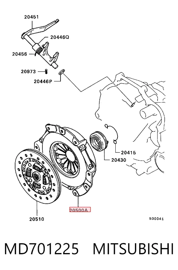 Docisk sprzęgła MD701225 Mitsubishi