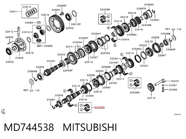 Łożysko skrzyni biegów Mitsubishi Outlander I
