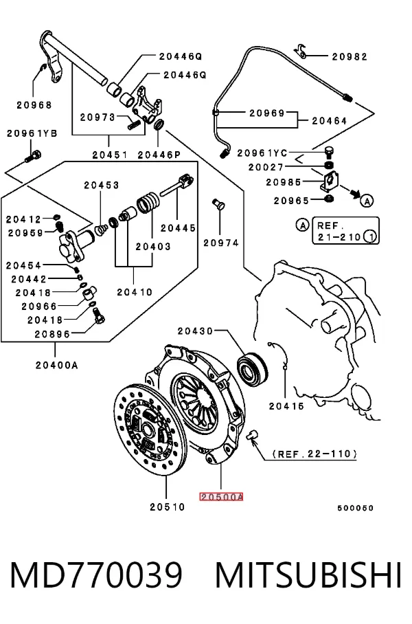 Docisk sprzęgła MD802072 Hyundai/Kia