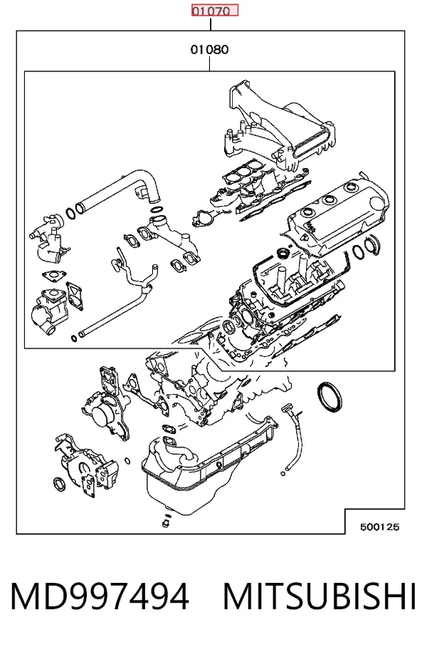 Zestaw uszczelek silnika pełny MD997494 Mitsubishi