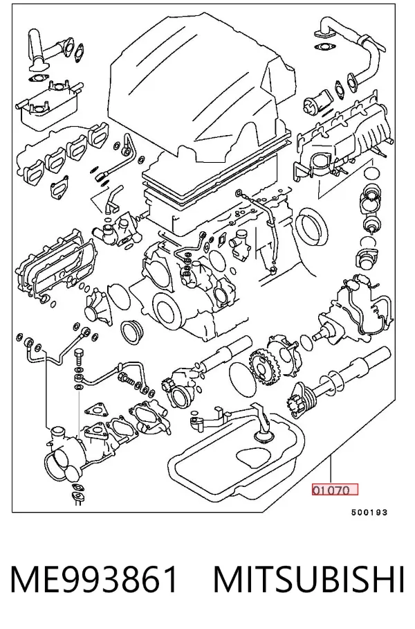 Zestaw uszczelek silnika pełny ME993861 Mitsubishi