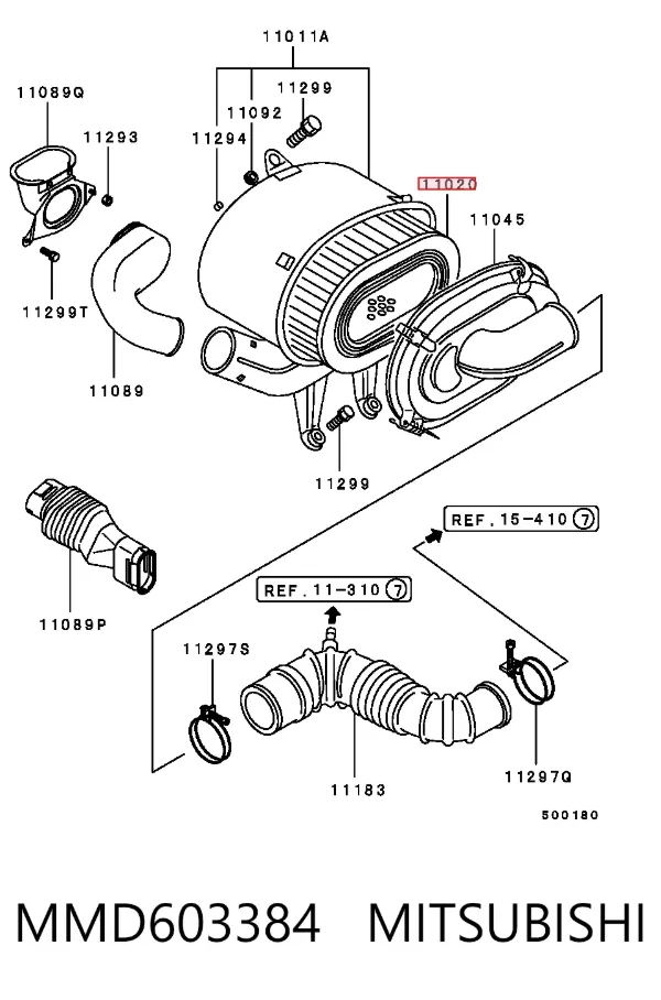 Filtr powietrza MMD603384 Mitsubishi
