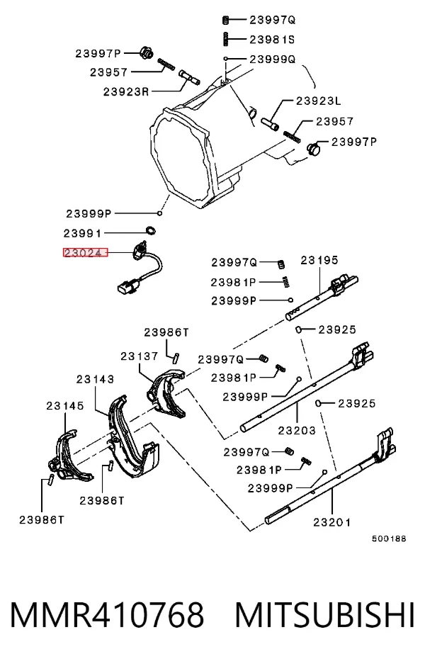 Czujnik włączania światła cofania MMR410768 Mitsubishi