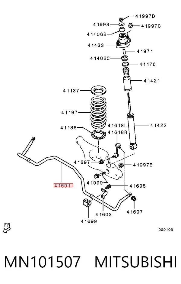 Stabilizator tylny MN101507 Mitsubishi