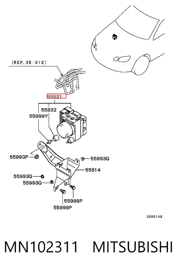 Sterownik ABS  hydrauliczny MN102311 Mitsubishi