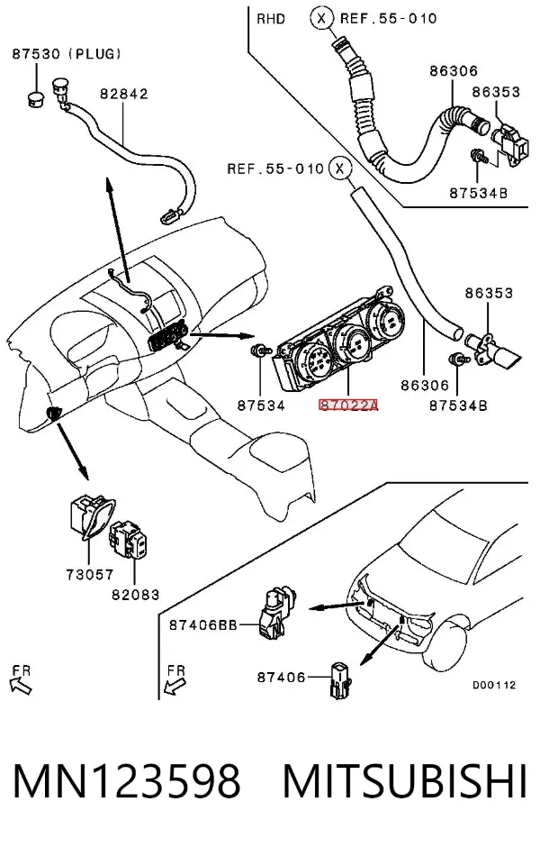 Sterownik trybów ogrzewania/klimatyzacji Mitsubishi L 200 IV