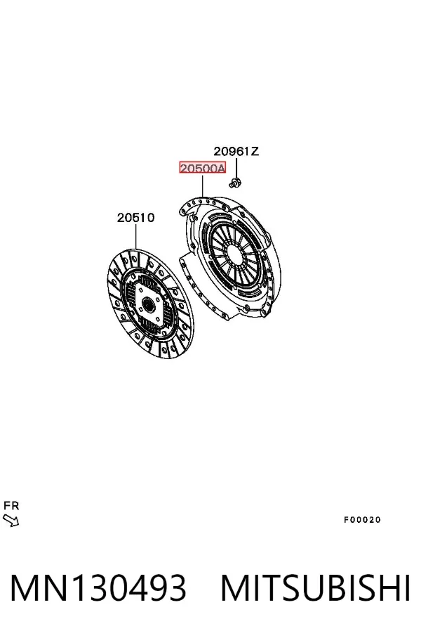 Docisk sprzęgła MN130493 Mitsubishi