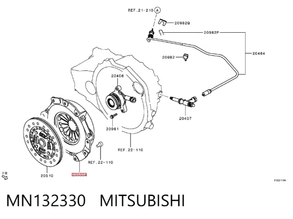 Docisk sprzęgła MN132330 Mitsubishi