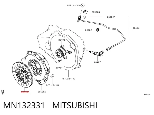 Tarcza sprzęgła MN132331 Mitsubishi