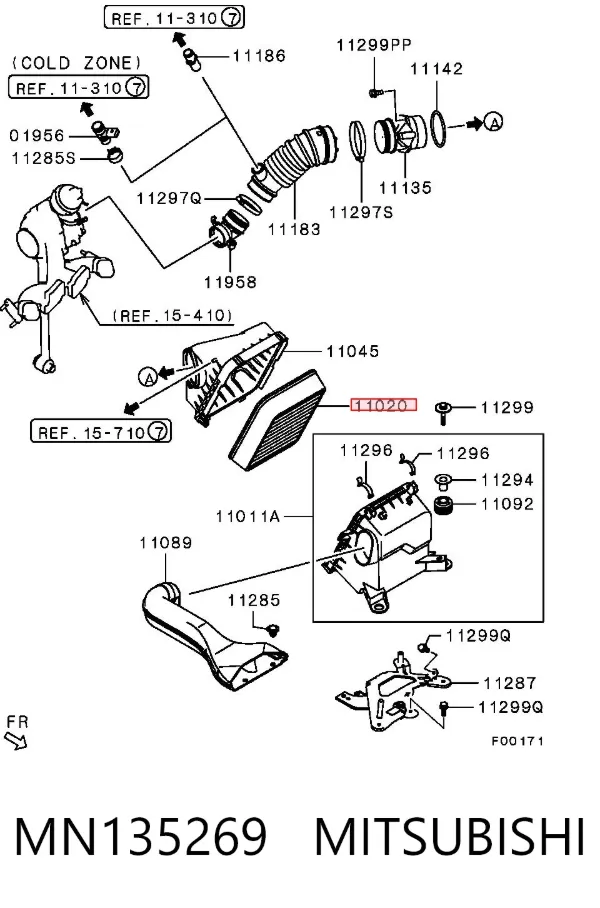 Filtr powietrza MN135269 Mitsubishi