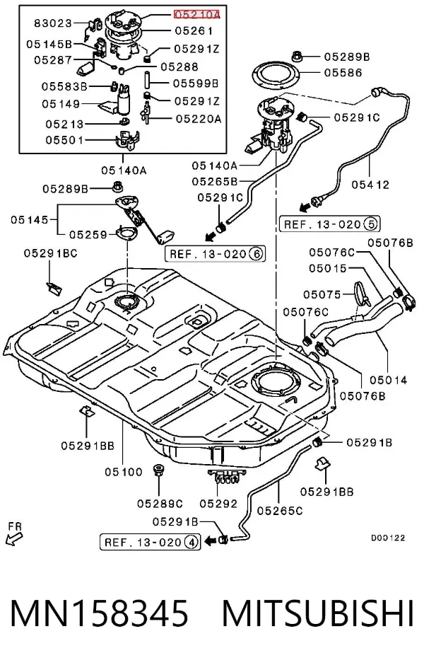 Filtr paliwa MN158345 Mitsubishi