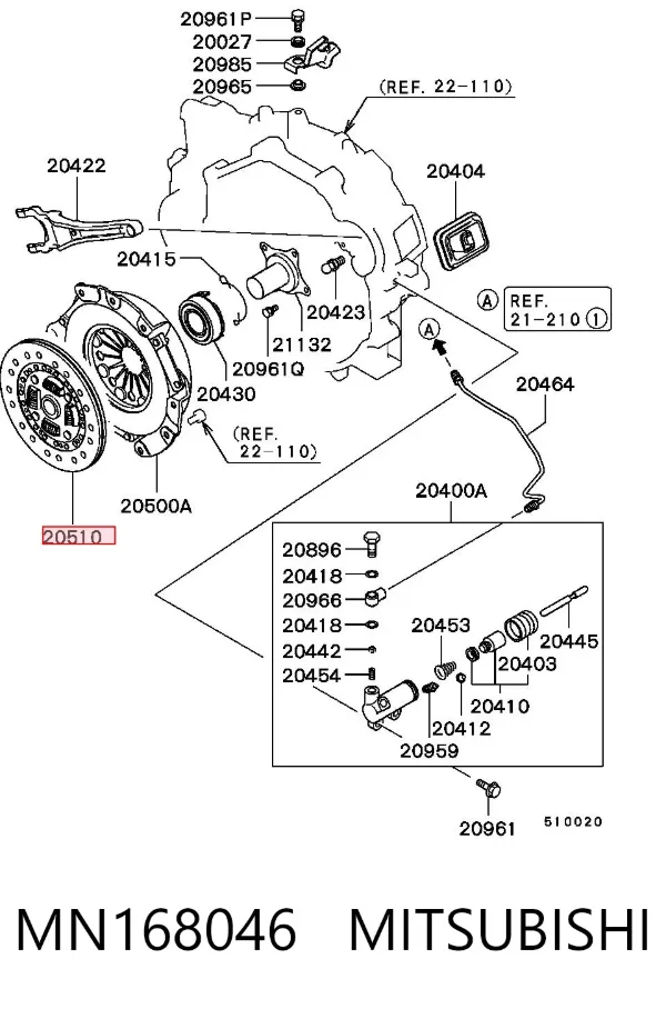 Tarcza sprzęgła MN168046 Mitsubishi