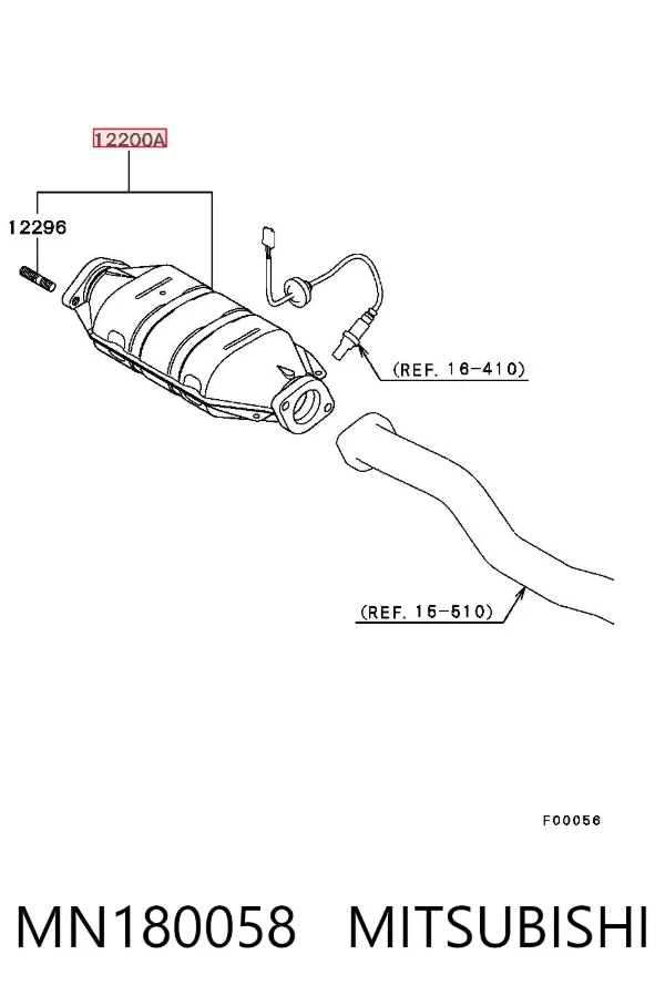 Konwerter-katalizator MN180058 Mitsubishi