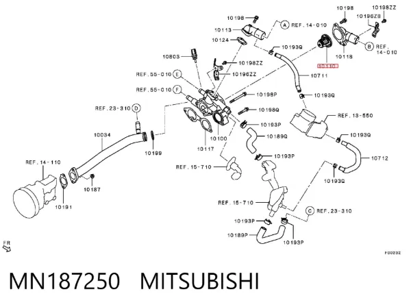 Termostat MN187250 Mitsubishi