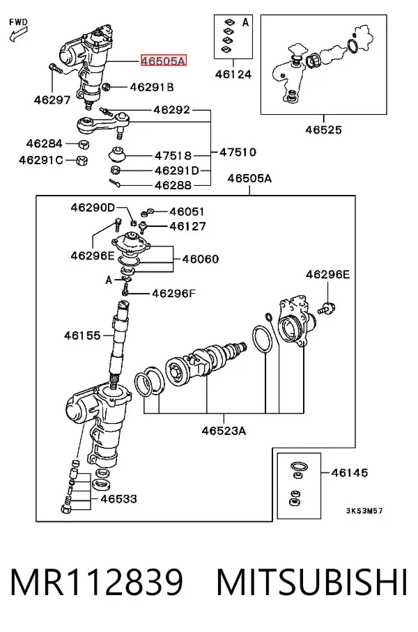 Mechanizm kierowniczy (reduktor) MR112839 Mitsubishi