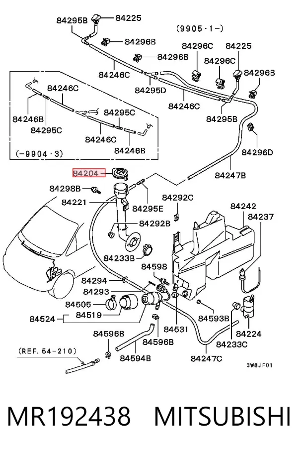 Korek zbiornika spryskiwacza Mitsubishi Lancer IX