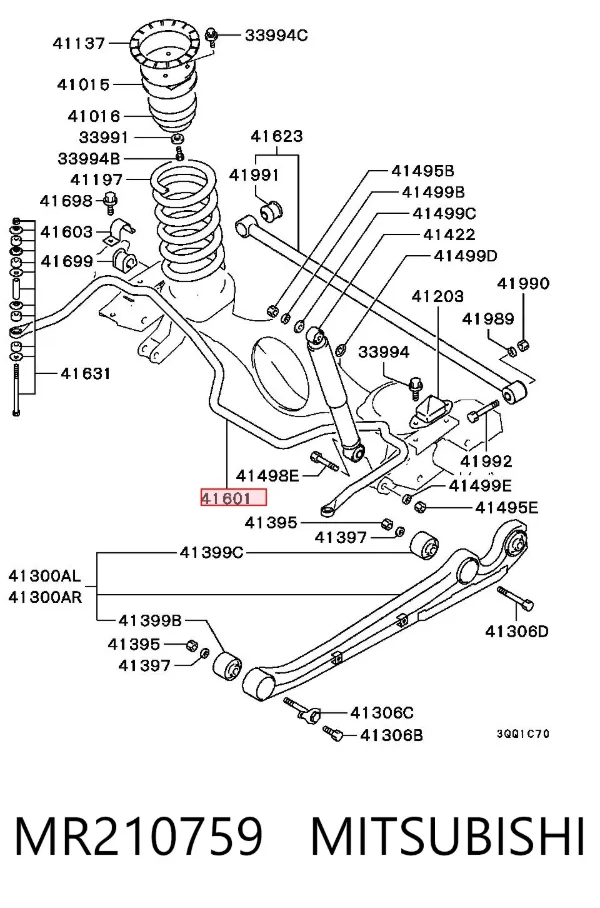 Stabilizator tylny Mitsubishi Pajero SPORT I