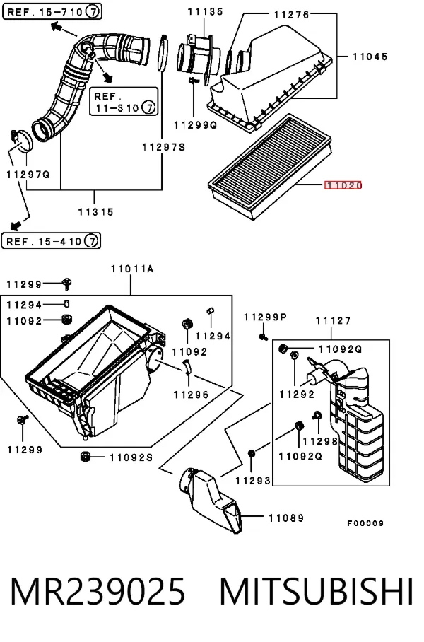 Filtr powietrza MR239025 Mitsubishi