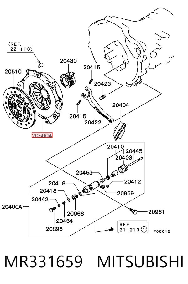 Docisk sprzęgła MR331659 Mitsubishi