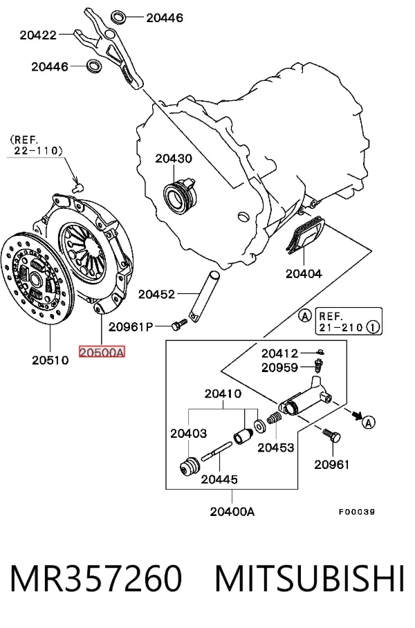 Docisk sprzęgła MR357260 Mitsubishi