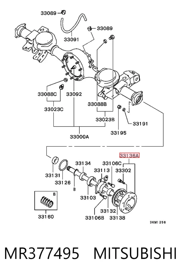 Półoś tylna Mitsubishi Pajero SPORT I