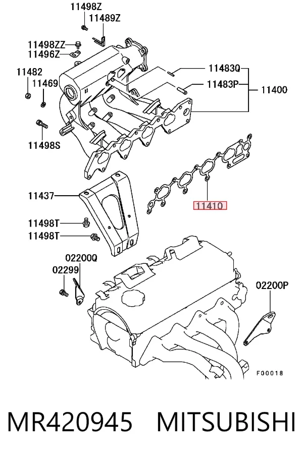 Uszczelka kolektora ssącego Chery Tiggo T11