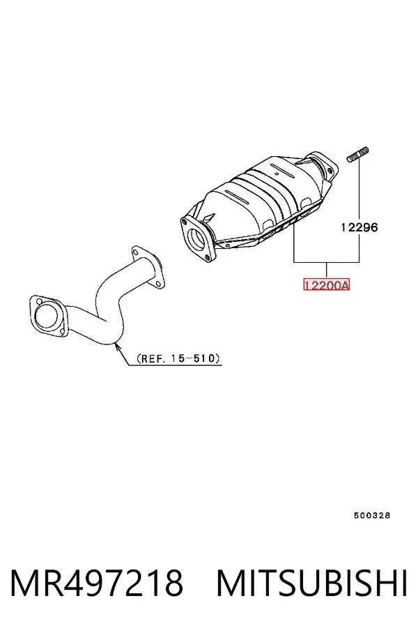 Konwerter-katalizator MR497218 Mitsubishi