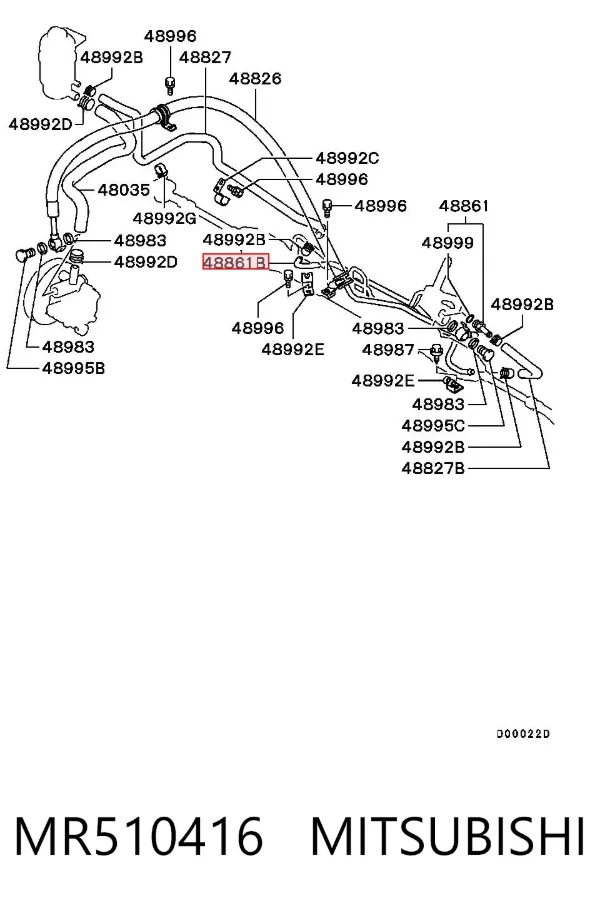Silentblock przedniego wahacza dolnego MR510416 Mitsubishi