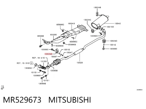Poduszka mocowania tłumika MR529673 Mitsubishi